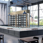 Bancone bar in stile liberty modello Epoque