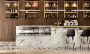 Harris, banco bar modulabile dal design classico